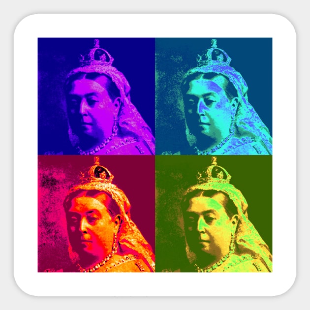 Pop Art - Queen Victoria Sticker by Naves